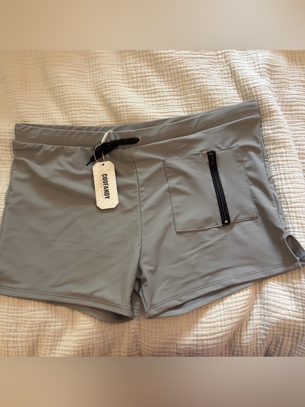 Men’s 3” Grey Active Swim Shorts SZ XXL - NWT